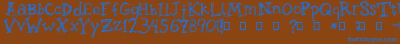 RoughageSerif Font – Blue Fonts on Brown Background