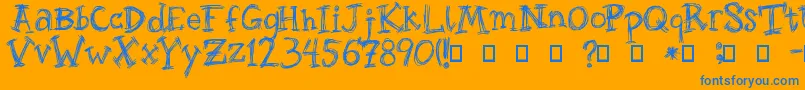 RoughageSerif Font – Blue Fonts on Orange Background