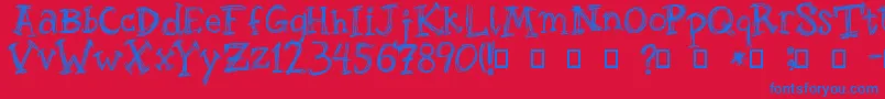 RoughageSerif Font – Blue Fonts on Red Background