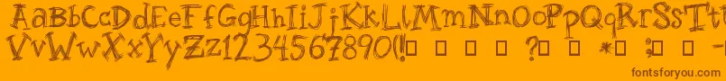 RoughageSerif Font – Brown Fonts on Orange Background