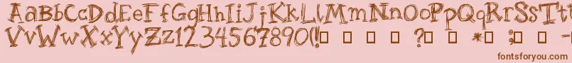 RoughageSerif Font – Brown Fonts on Pink Background