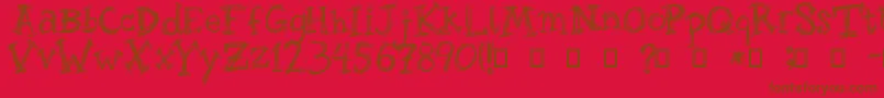 RoughageSerif Font – Brown Fonts on Red Background