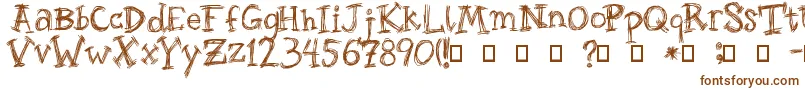 Шрифт RoughageSerif – коричневые шрифты на белом фоне