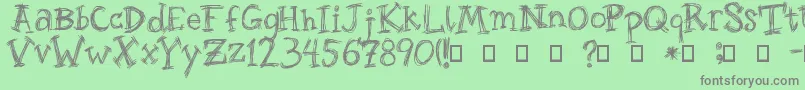 RoughageSerif Font – Gray Fonts on Green Background