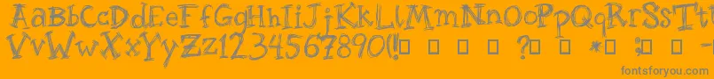 RoughageSerif-Schriftart – Graue Schriften auf orangefarbenem Hintergrund