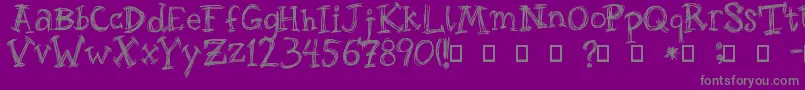 フォントRoughageSerif – 紫の背景に灰色の文字