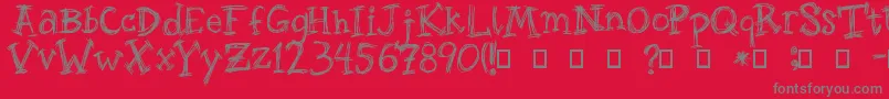 RoughageSerif Font – Gray Fonts on Red Background