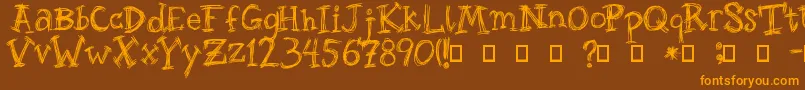 RoughageSerif Font – Orange Fonts on Brown Background