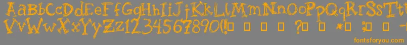 RoughageSerif Font – Orange Fonts on Gray Background