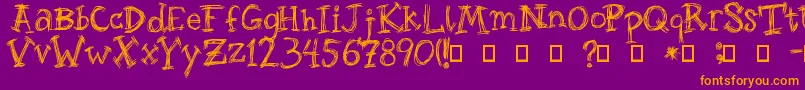 RoughageSerif Font – Orange Fonts on Purple Background