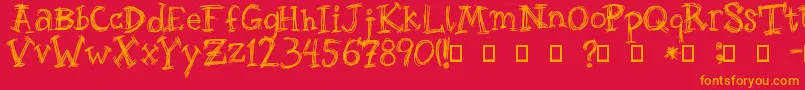 RoughageSerif Font – Orange Fonts on Red Background