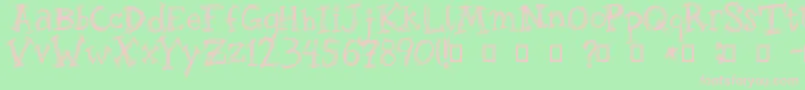 RoughageSerif Font – Pink Fonts on Green Background