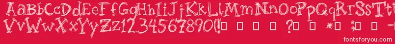 RoughageSerif Font – Pink Fonts on Red Background