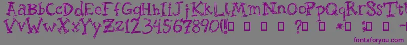 RoughageSerif Font – Purple Fonts on Gray Background