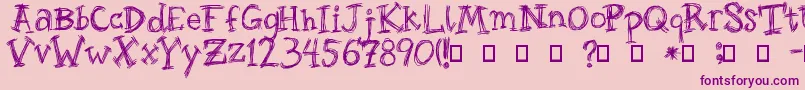 RoughageSerif Font – Purple Fonts on Pink Background