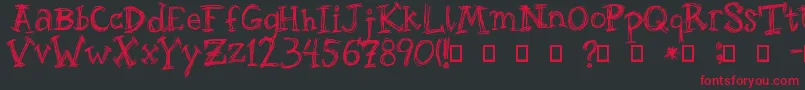 RoughageSerif Font – Red Fonts on Black Background