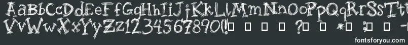 フォントRoughageSerif – 黒い背景に白い文字