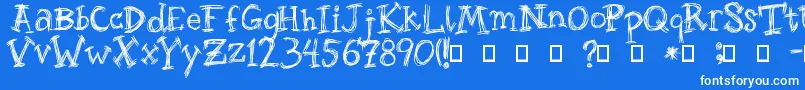 RoughageSerif Font – White Fonts on Blue Background