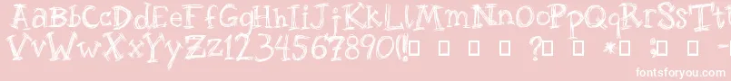 RoughageSerif Font – White Fonts on Pink Background