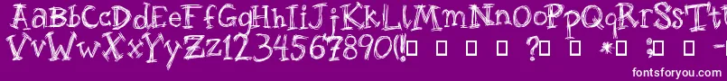 RoughageSerif Font – White Fonts on Purple Background