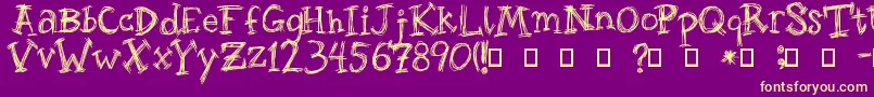 RoughageSerif Font – Yellow Fonts on Purple Background