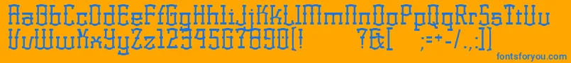 KorneuburgRegular Font – Blue Fonts on Orange Background