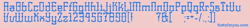 KorneuburgRegular Font – Blue Fonts on Pink Background