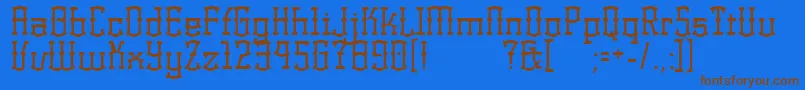 KorneuburgRegular Font – Brown Fonts on Blue Background