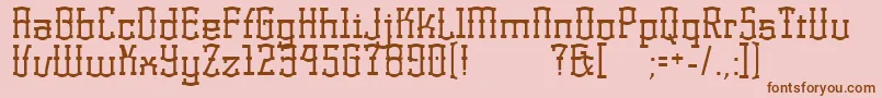 KorneuburgRegular Font – Brown Fonts on Pink Background