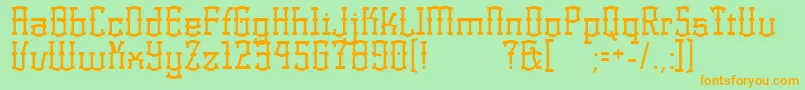 KorneuburgRegular Font – Orange Fonts on Green Background