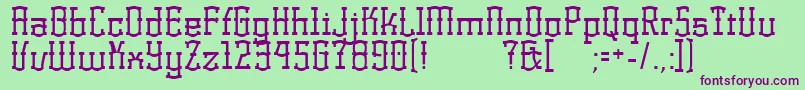 KorneuburgRegular Font – Purple Fonts on Green Background