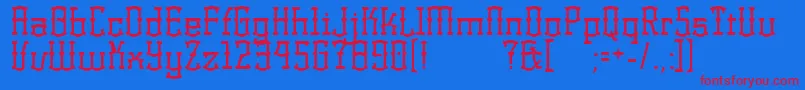 KorneuburgRegular Font – Red Fonts on Blue Background