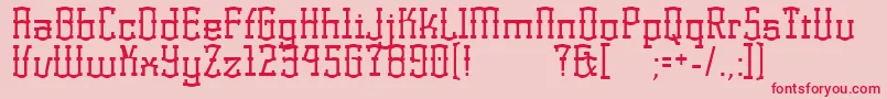 KorneuburgRegular Font – Red Fonts on Pink Background