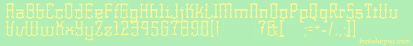 KorneuburgRegular Font – Yellow Fonts on Green Background