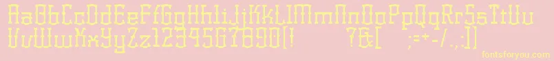 KorneuburgRegular Font – Yellow Fonts on Pink Background