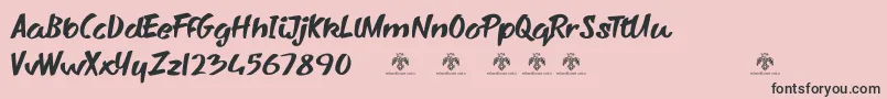 SharkyspotDemo Font – Black Fonts on Pink Background