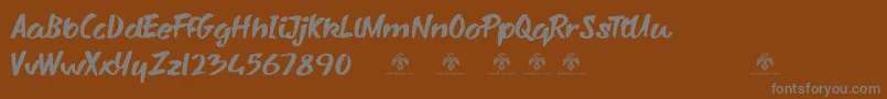 SharkyspotDemo Font – Gray Fonts on Brown Background