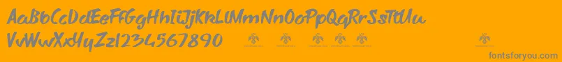 SharkyspotDemo Font – Gray Fonts on Orange Background