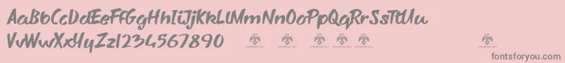 SharkyspotDemo Font – Gray Fonts on Pink Background