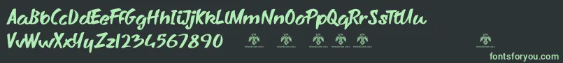 SharkyspotDemo Font – Green Fonts on Black Background