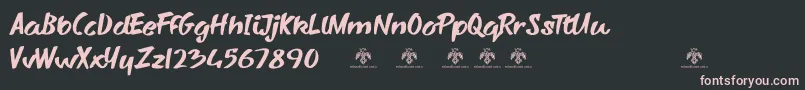 SharkyspotDemo Font – Pink Fonts on Black Background