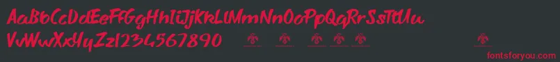 fuente SharkyspotDemo – Fuentes Rojas Sobre Fondo Negro