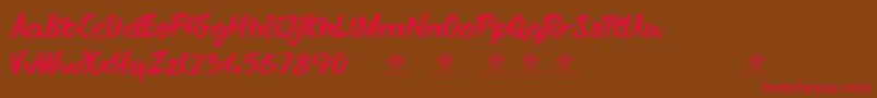 SharkyspotDemo Font – Red Fonts on Brown Background