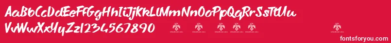 fuente SharkyspotDemo – Fuentes Blancas Sobre Fondo Rojo