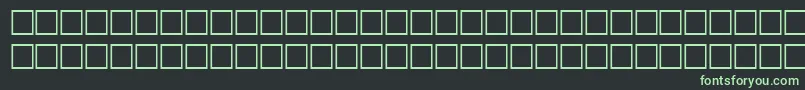 フォントHairRegular – 黒い背景に緑の文字