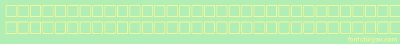 HairRegular Font – Yellow Fonts on Green Background