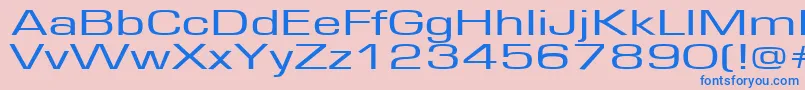 Europe160 Font – Blue Fonts on Pink Background