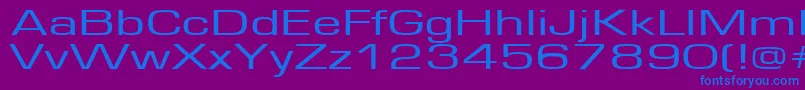 Europe160 Font – Blue Fonts on Purple Background