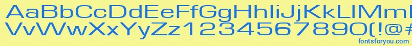 Europe160 Font – Blue Fonts on Yellow Background