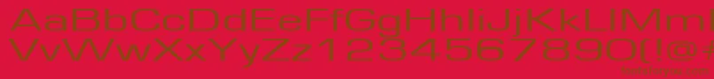 Europe160 Font – Brown Fonts on Red Background